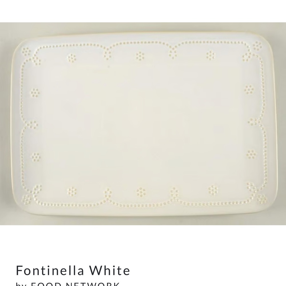 Food Network Fontinella 16 inch Rectangular Serving Platter